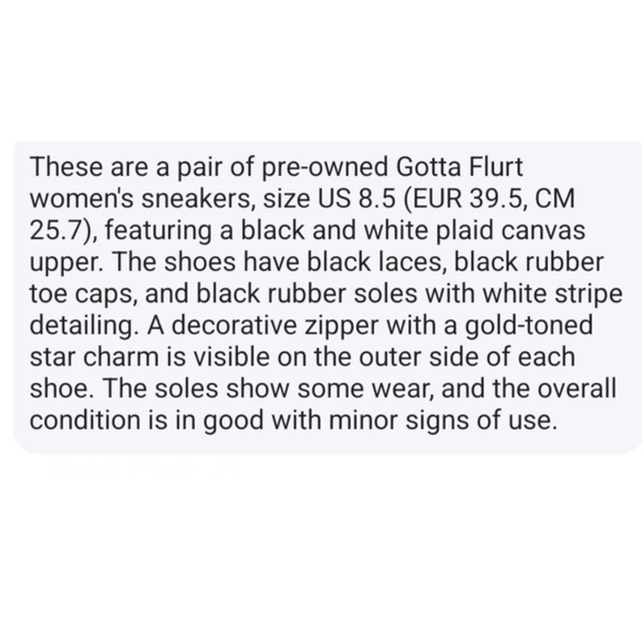 Women's Gotta Flurt Plaid Lenwood Sneakers 8.5 Black & White EUC - Picture 11 of 11